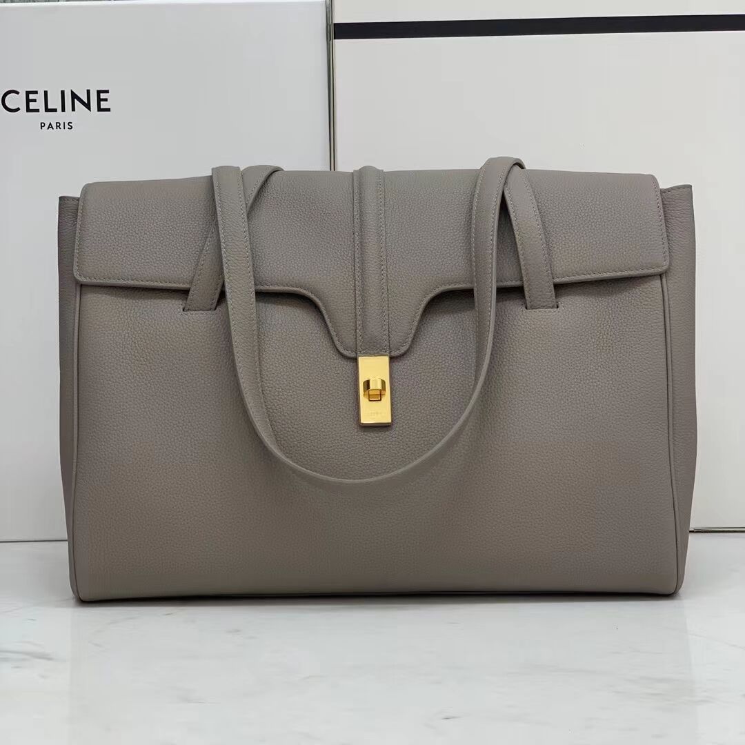 Celine MEDIUM SOFT 16 BAG IN SMOOTH CALFSKIN CR94043 grey