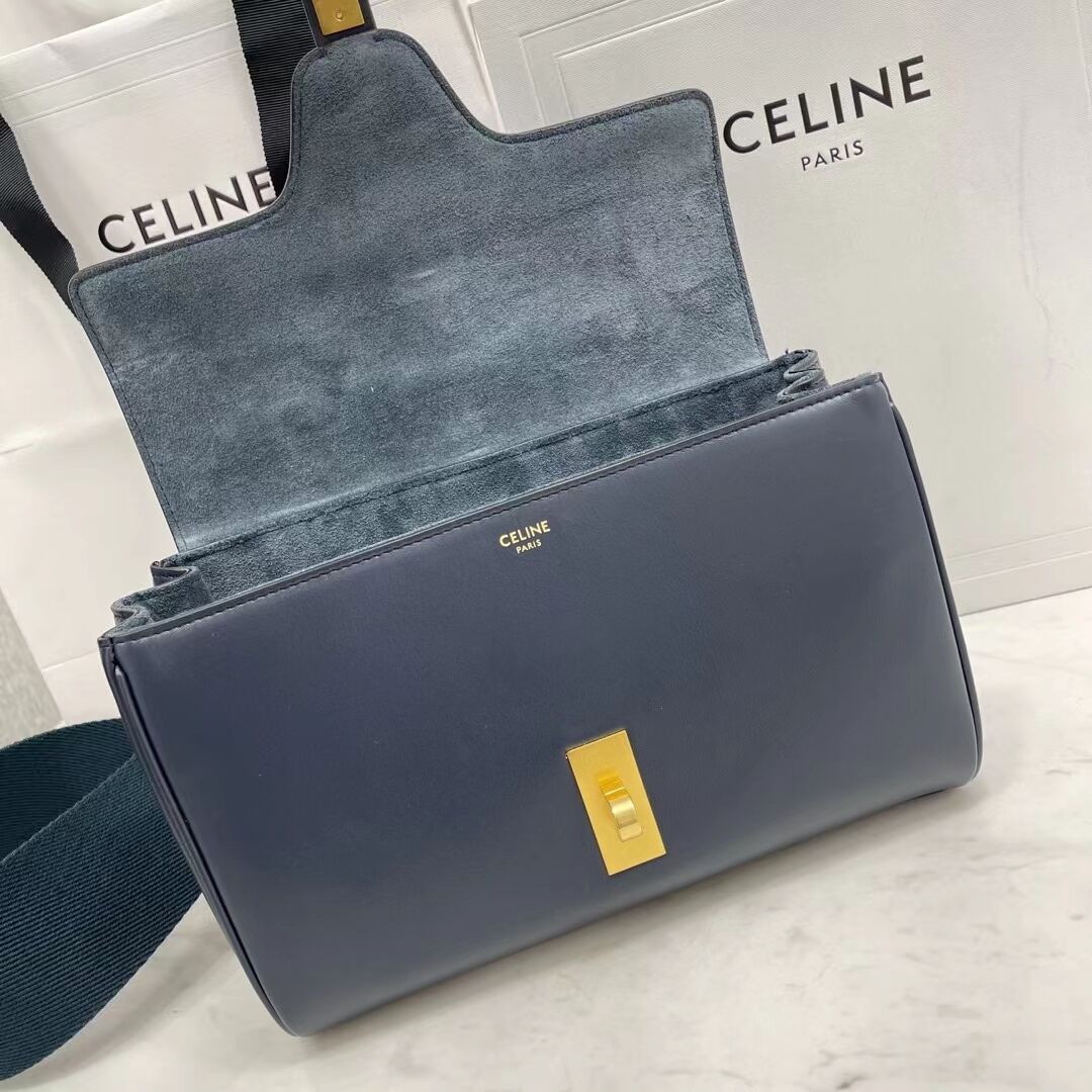 Celine TEEN SOFT 16 IN SMOOTH CALFSKIN 196853 NAVY BLUE