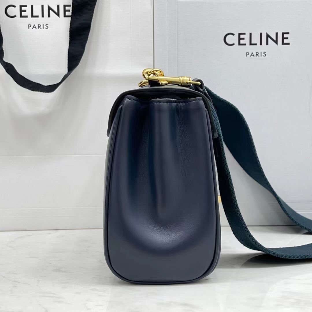 Celine TEEN SOFT 16 IN SMOOTH CALFSKIN 196853 NAVY BLUE