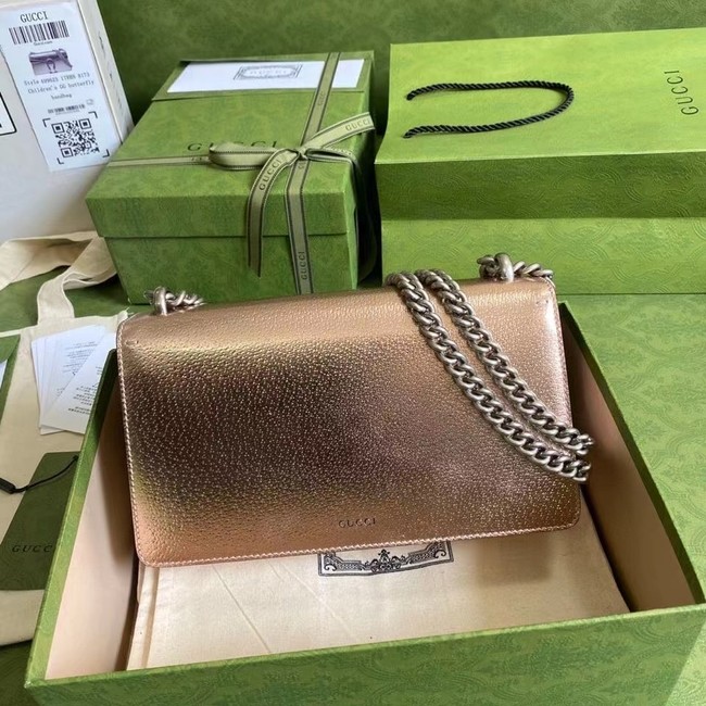 Gucci Dionysus Blooms Leather Shoulder Bag 499623 rose  gold
