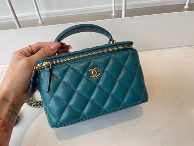 Chanel Original Small classic chain box handbag AP2199 blue