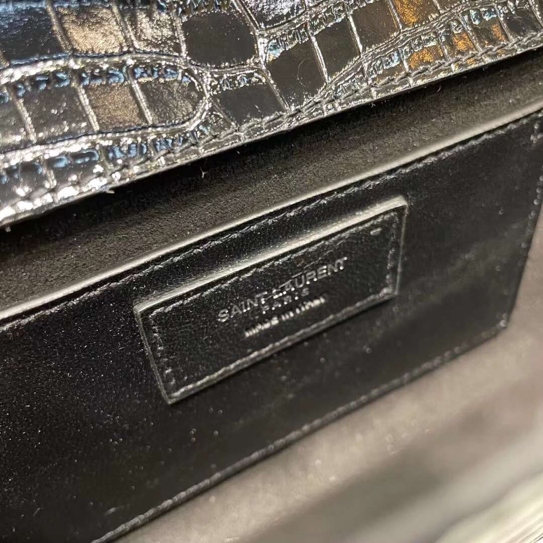 YSL Saint Laurent Medium Kate Bag Y306079 Black silver hardware