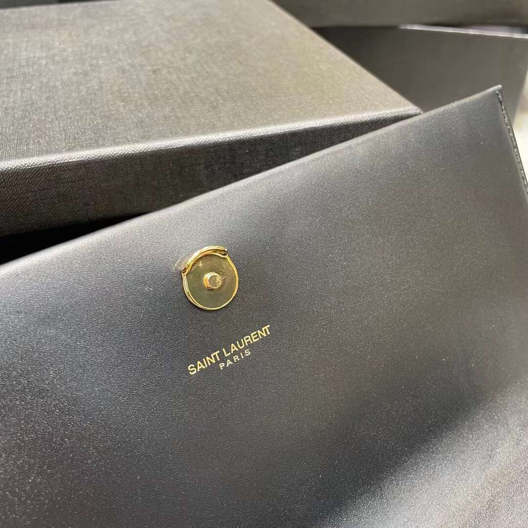 YSL Saint Laurent Medium Kate Bag Y306080 Black Gold hardware
