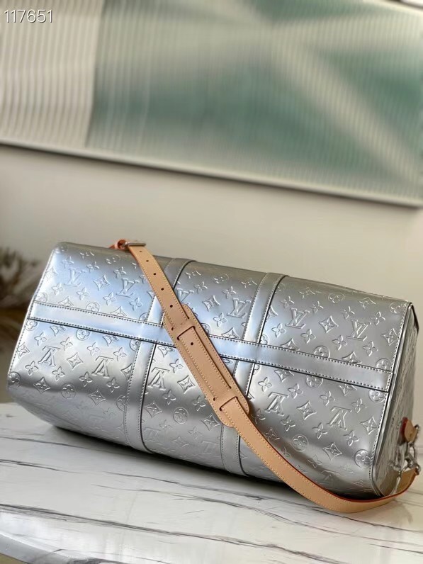 Louis Vuitton KEEPALL BANDOULIERE 50 M45886 Silver