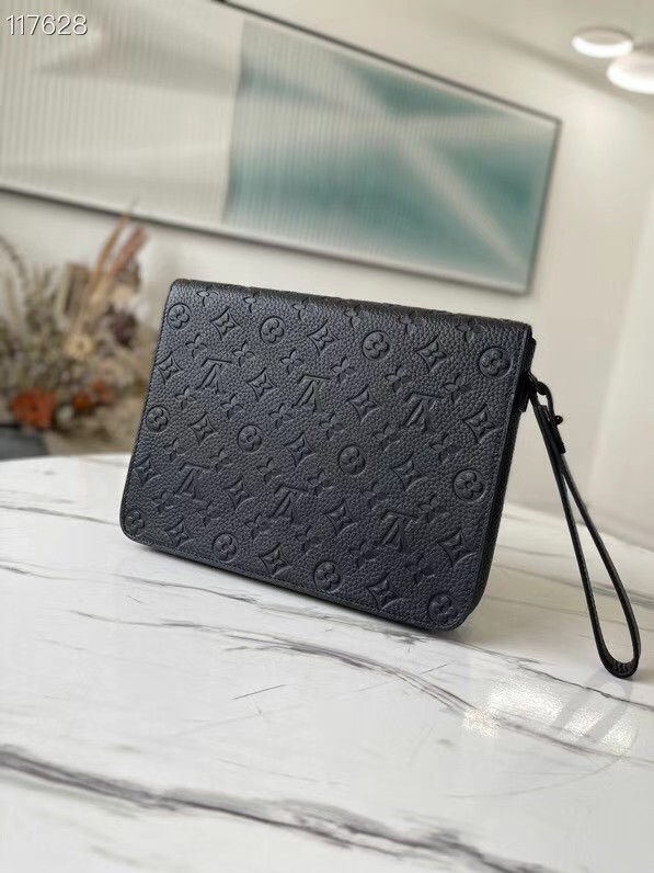 Louis Vuitton Monogram Empreinte Zipper Clutch bag M80560 black