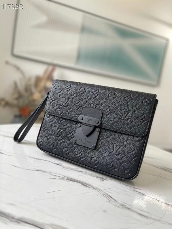 Louis Vuitton Monogram Empreinte Zipper Clutch bag M80560 black