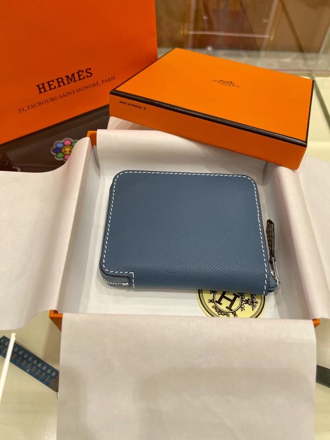 Hermes Constance Wallets espom leather H2298 blue
