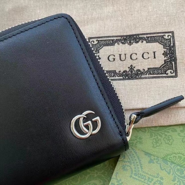 Gucci Leather zip around wallet 428736 black