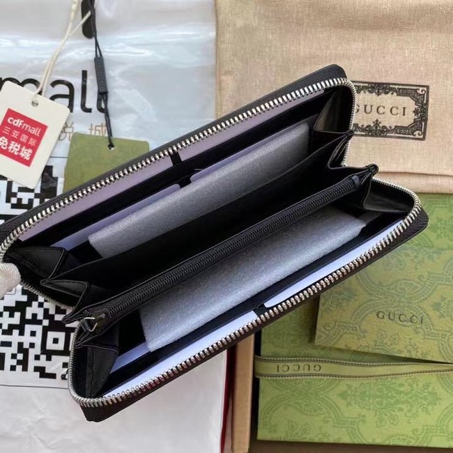 Gucci Leather zip around wallet 428736 black