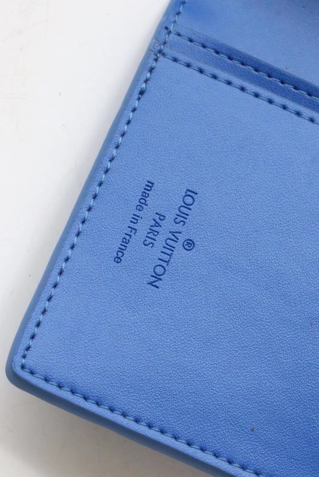 Louis Vuitton BRAZZA WALLET M80592 blue
