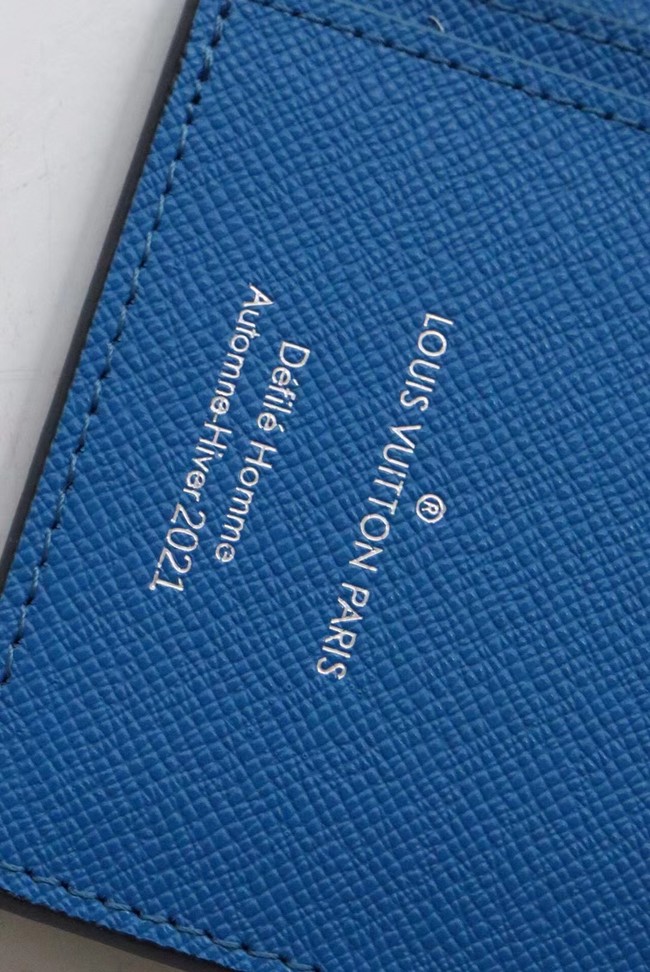 Louis Vuitton BRAZZA WALLET M80801 blue