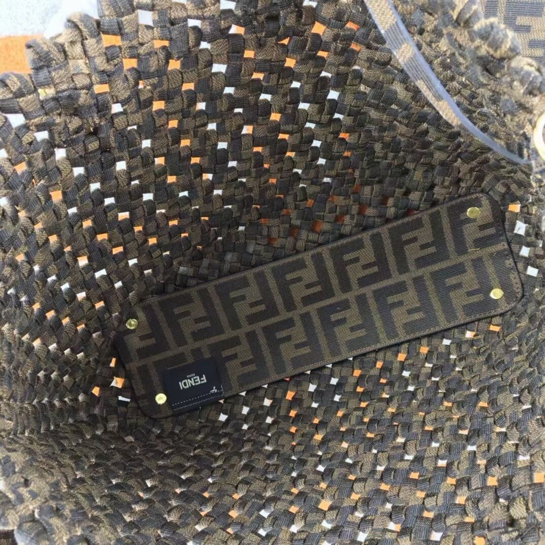 Fendi Weave Bag F6501 brown