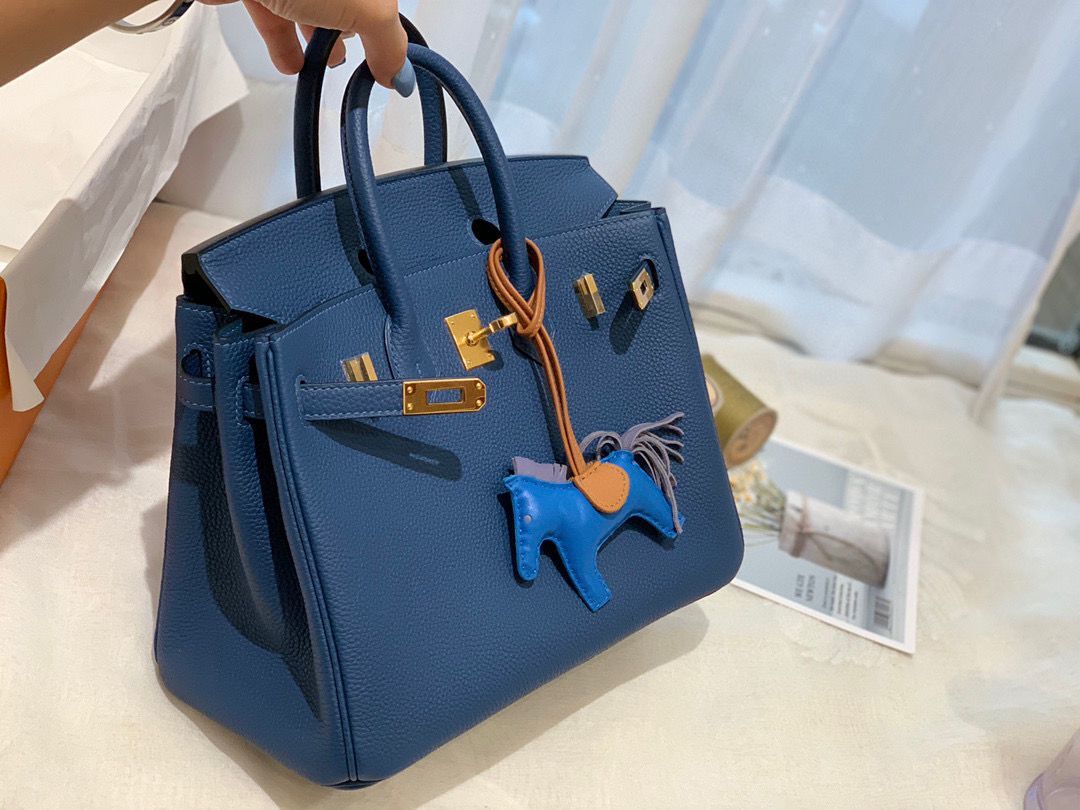 Hermes Birkin 25CM Togo Bag Original Leather H25E Dark Blue