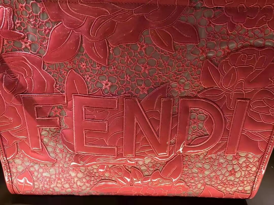 FENDI LARGE embroidery bag 8BH386AB rose