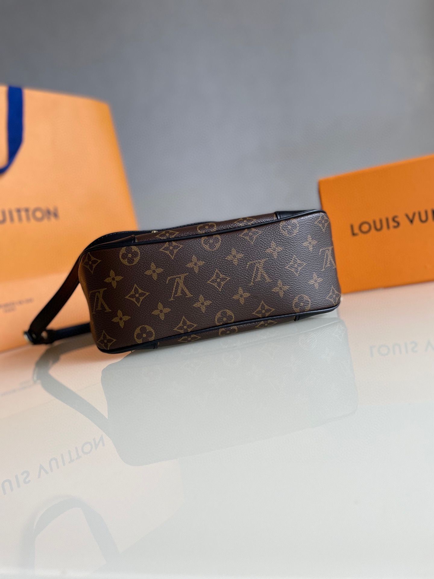 Louis Vuitton Monogram Canvas Boulogne Original Leather M45831 Black