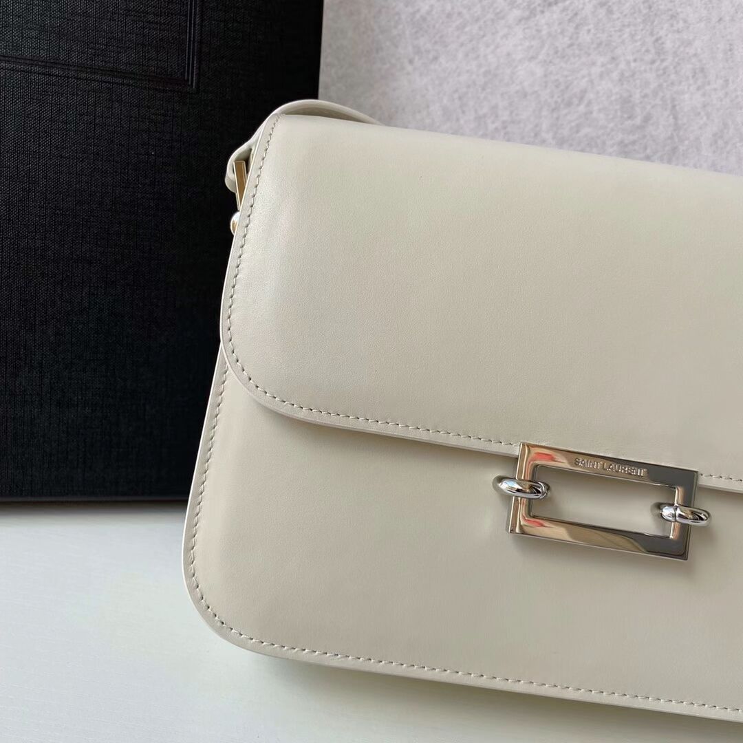 Yves Saint Laurent Calf leather cross-body bag Y357624 BLANC VINTAGE