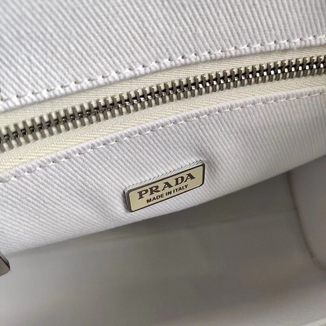 Prada Drill tote bag 1BG382 white