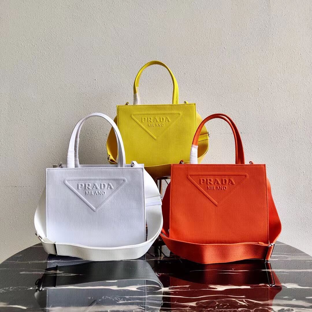 Prada Drill tote bag 1BG382 yellow