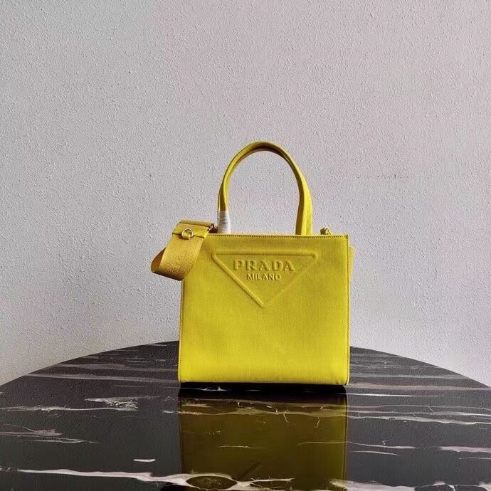 Prada Drill tote bag 1BG382 yellow