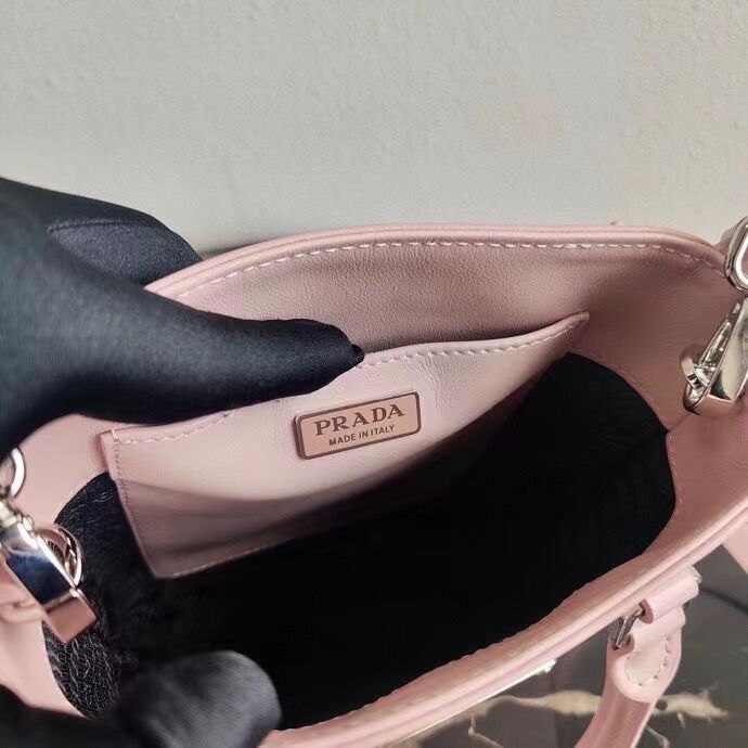 Prada Small brushed leather tote 1AD331 pink