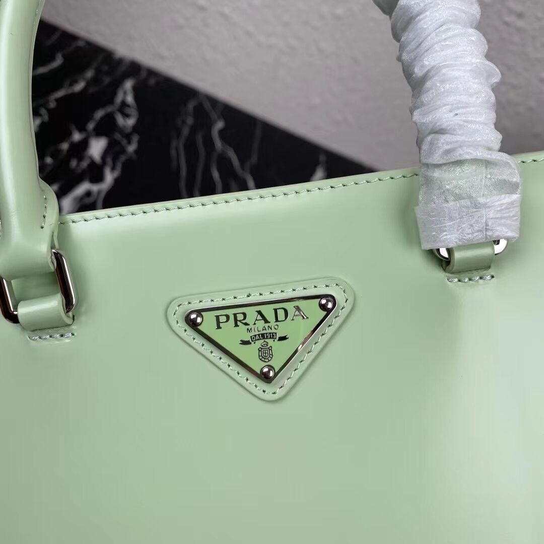 Prada brushed leather tote 1BA330 light green