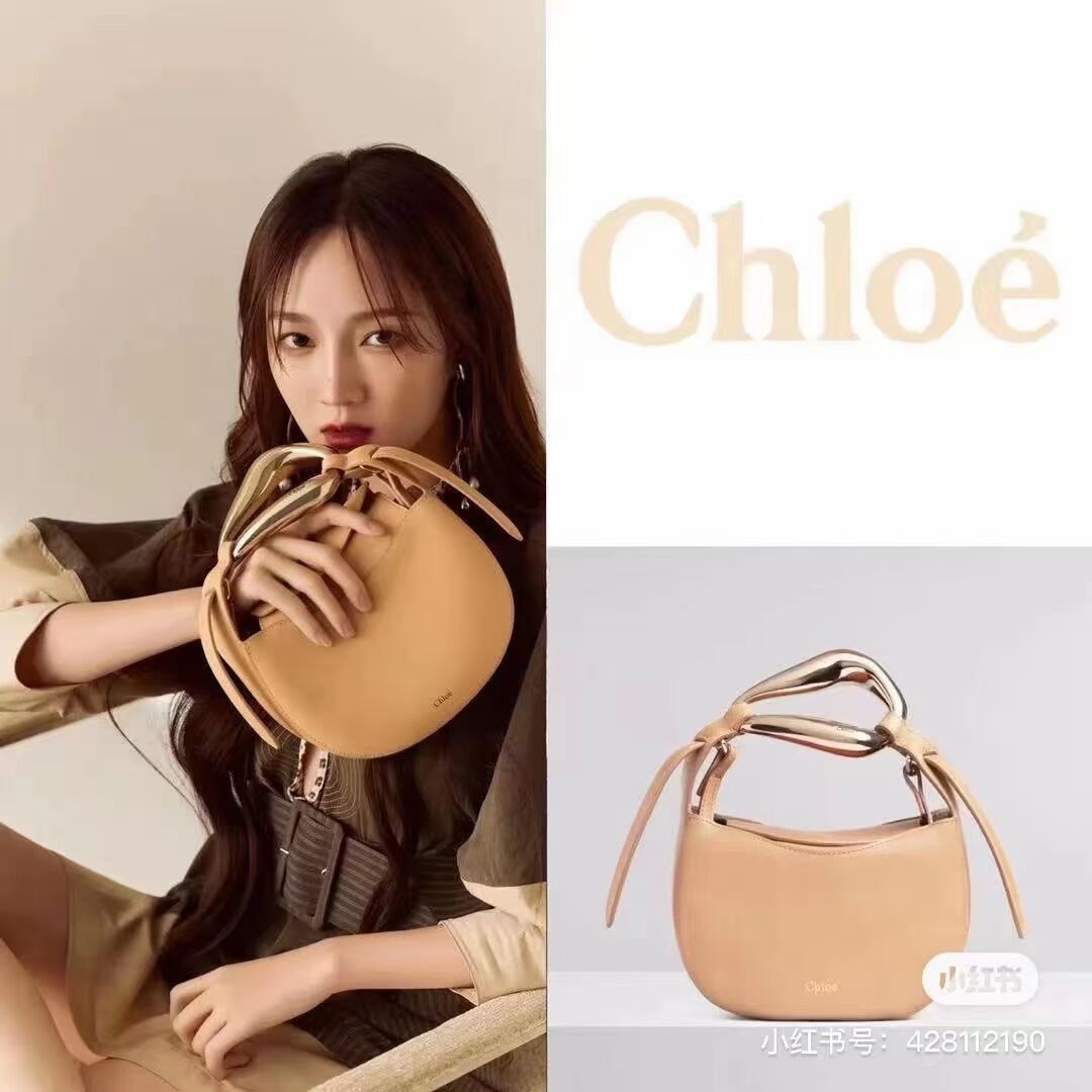 Chloe Original Calfskin Leather Bag 3S1350 Apricot