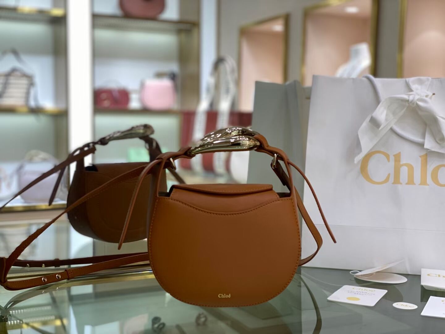 Chloe Original Calfskin Leather Bag 3S1350 brown