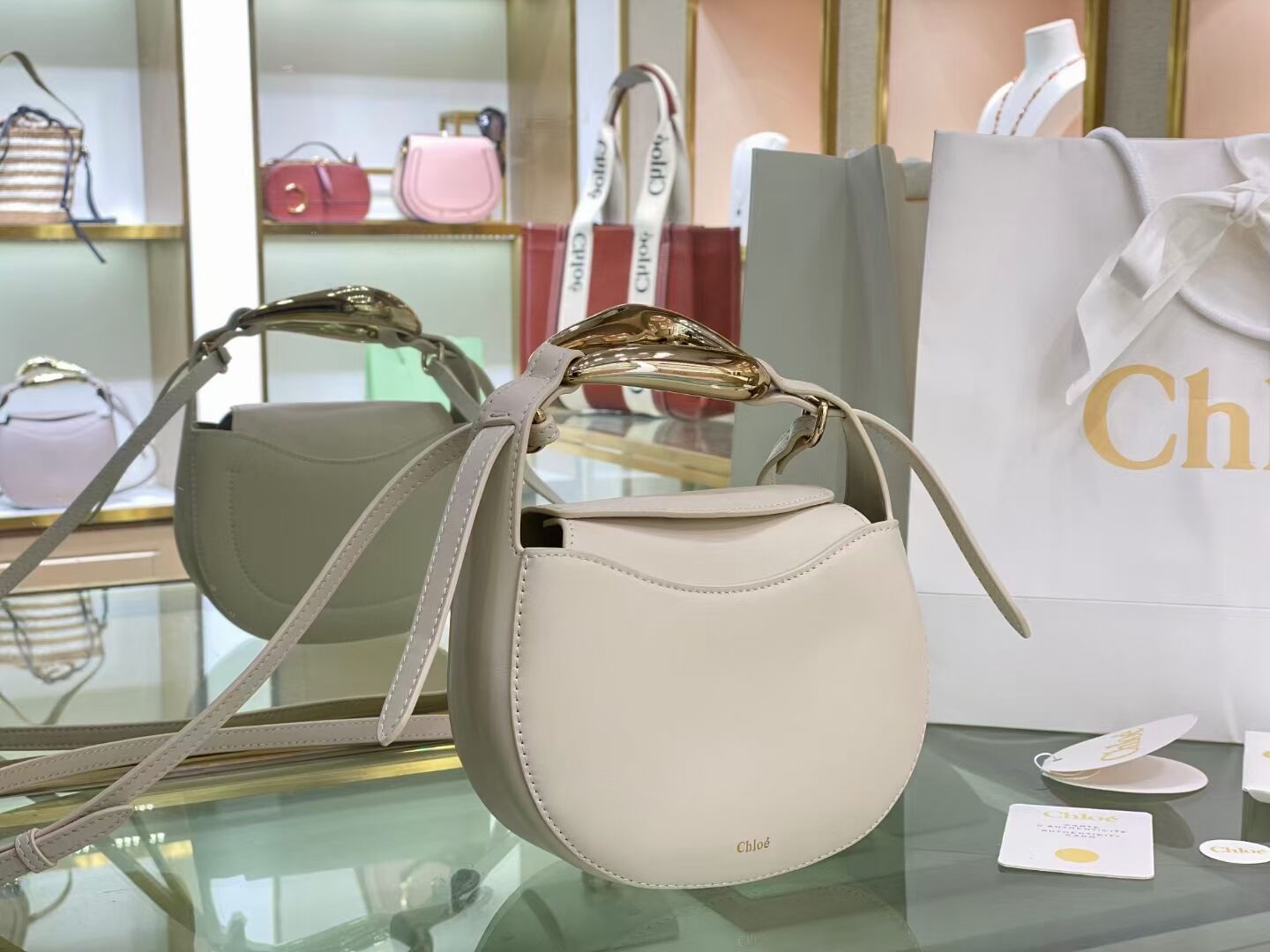 Chloe Original Calfskin Leather Bag 3S1350 cream