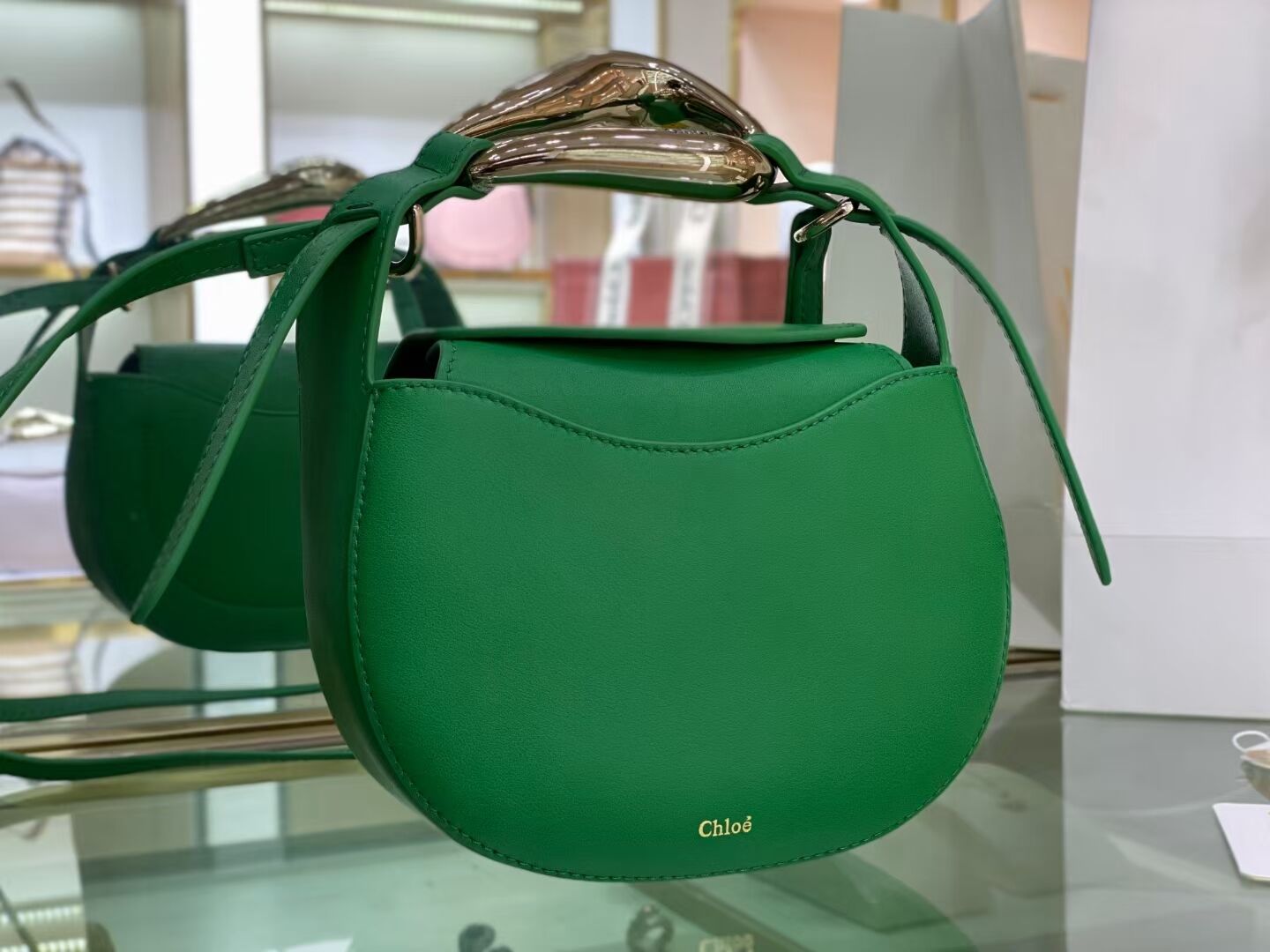 Chloe Original Calfskin Leather Bag 3S1350 green