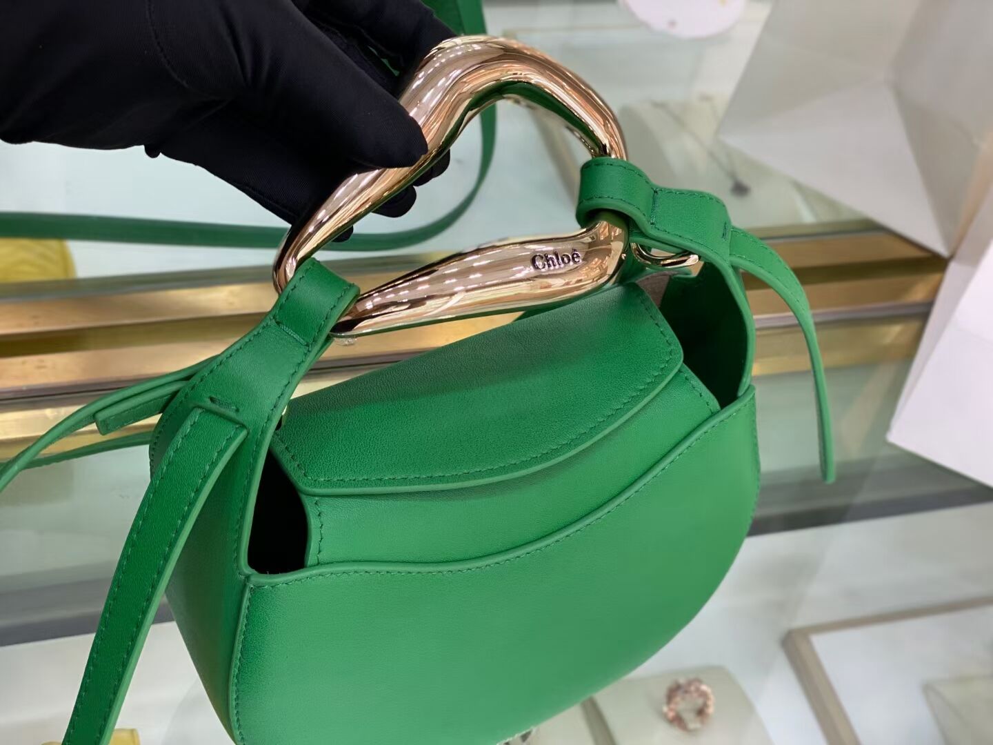 Chloe Original Calfskin Leather Bag 3S1350 green