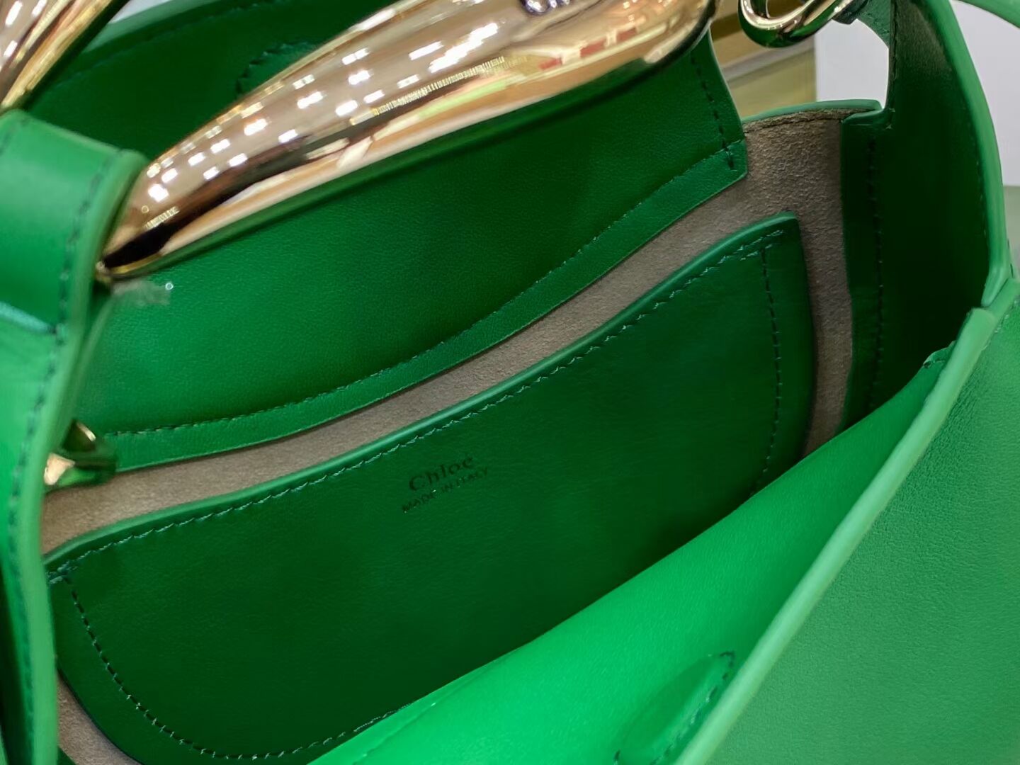 Chloe Original Calfskin Leather Bag 3S1350 green
