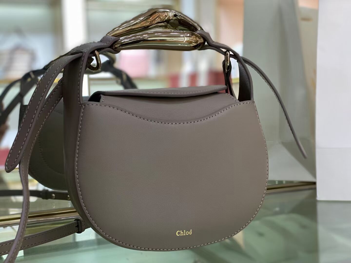 Chloe Original Calfskin Leather Bag 3S1350 grey