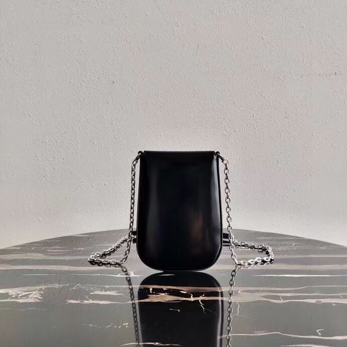 Prada Brushed leather mini-bag 1BH185 black