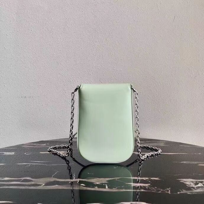 Prada Brushed leather mini-bag 1BH185 light green