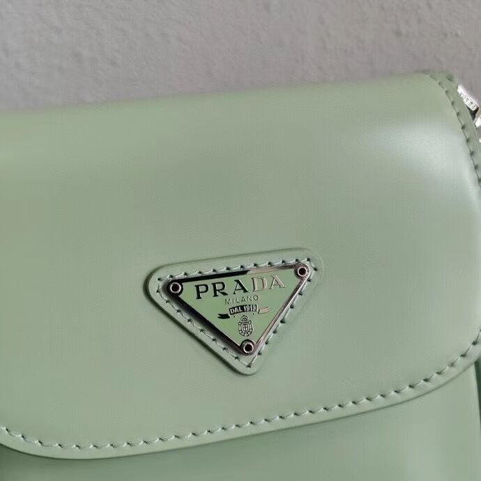 Prada Brushed leather mini-bag 1BH185 light green
