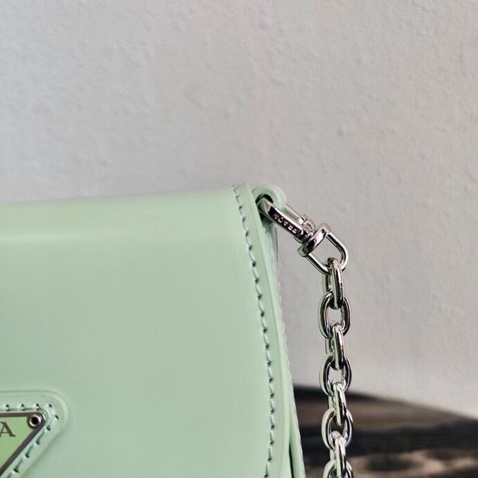 Prada Brushed leather mini-bag 1BH185 light green