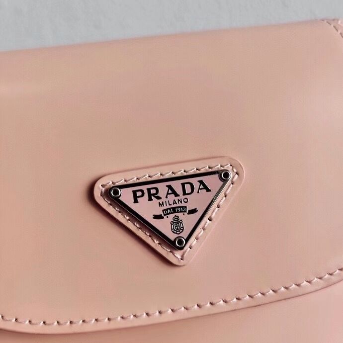 Prada Brushed leather mini-bag 1BH185 light pink