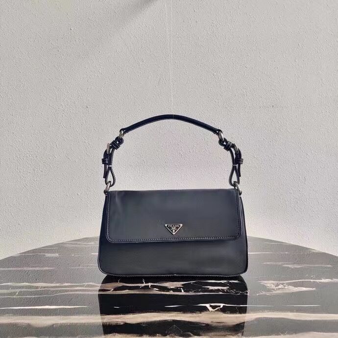 Prada Brushed leather small bag 2AD138 black