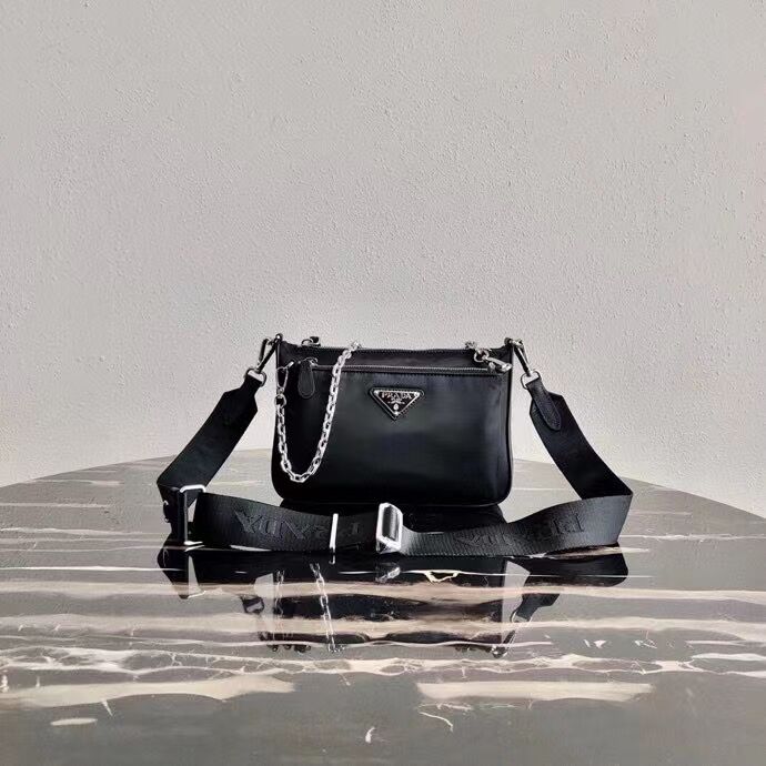 Prada Brushed leather small bag 2BH168 black