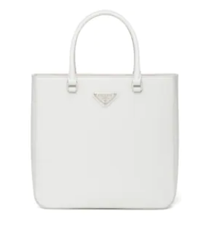 Prada brushed leather tote 1BA330 white