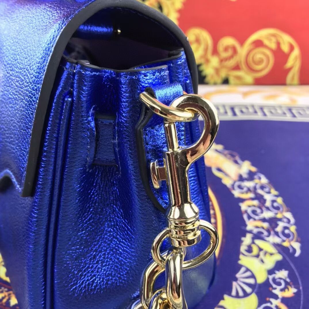 Versace Original Calfskin Leather Bag FS1040 blue