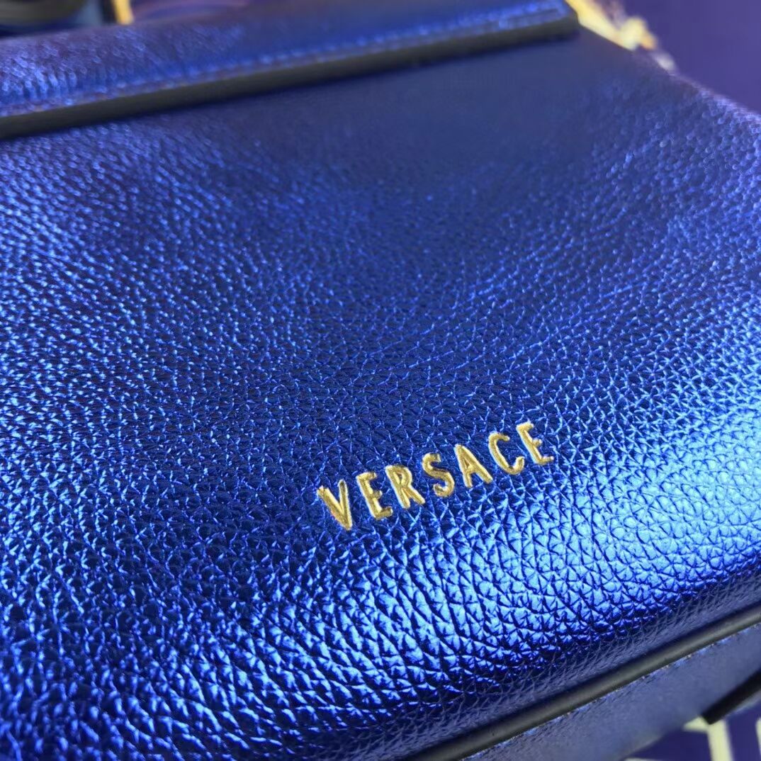 Versace Original Calfskin Leather Bag FS1040 blue