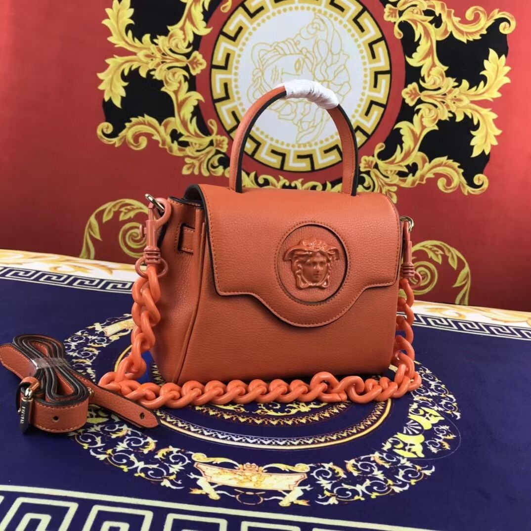 Versace Original Calfskin Leather Bag FS1040 orange