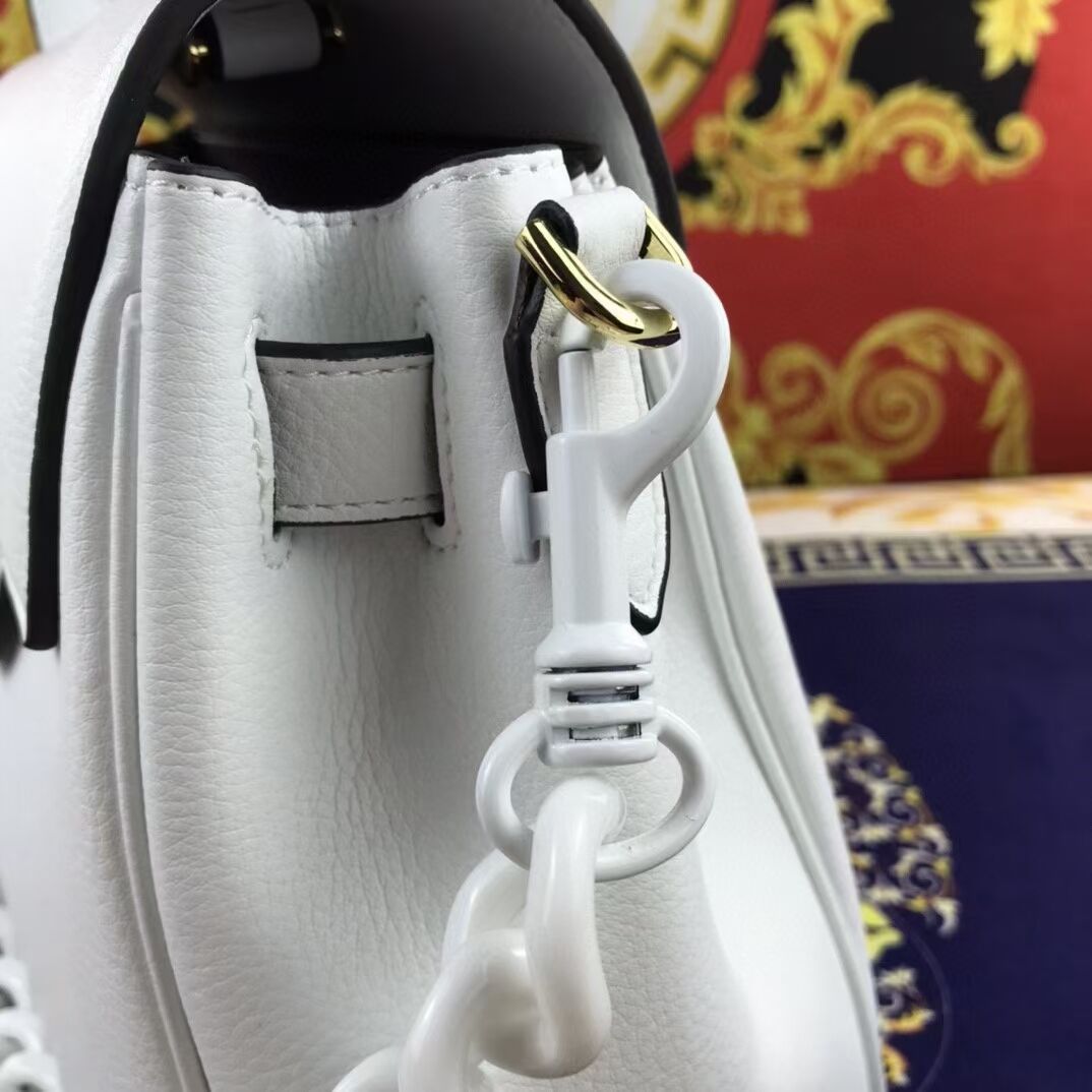 Versace Original medium Calfskin Leather Bag FS1041 white