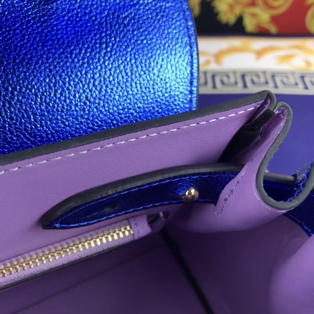 Versace Original medium Calfskin Leather Bag FS1041 blue