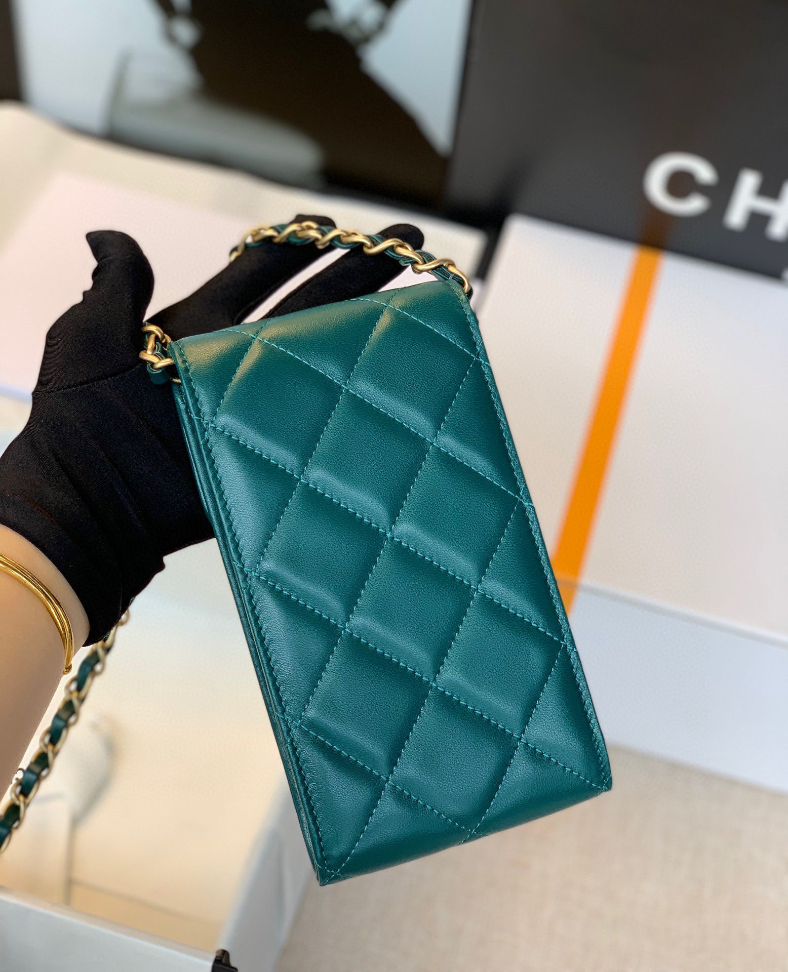 CHANEL Mobile phone case Card Holder AP1188 Green