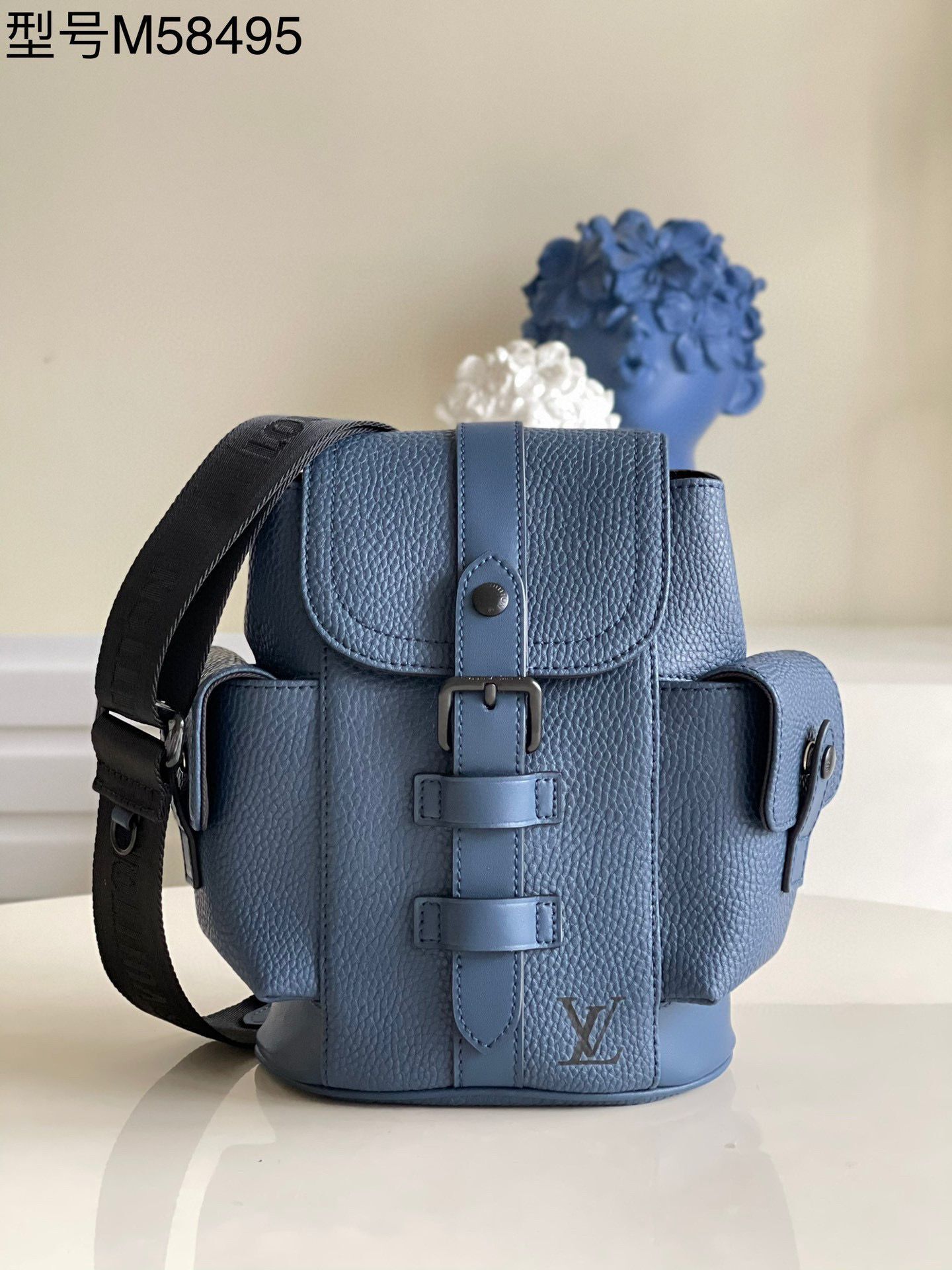 Louis Vuitton Christopher XS Backpack Taurillon Leather M58495 Navy