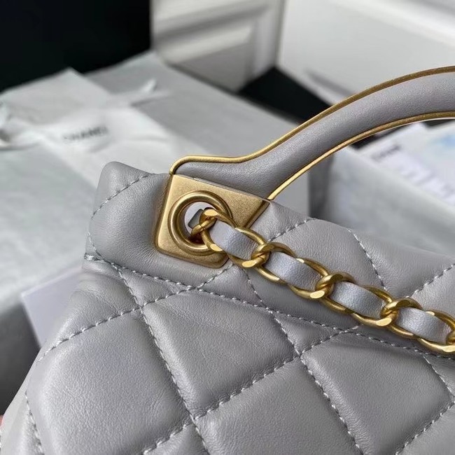 Chanel Flap Shoulder Bag Original leather AS2438 grey