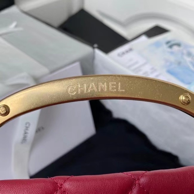 Chanel Flap Shoulder Bag Original leather AS2438 red