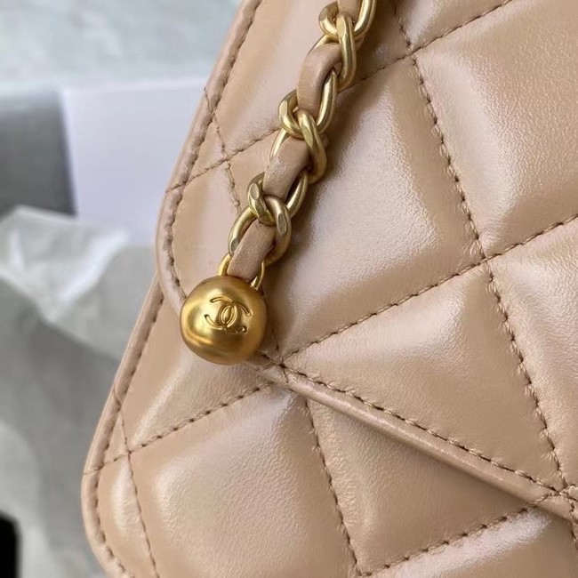 Chanel Flap Shoulder Bag Original leather AS2649 Apricot